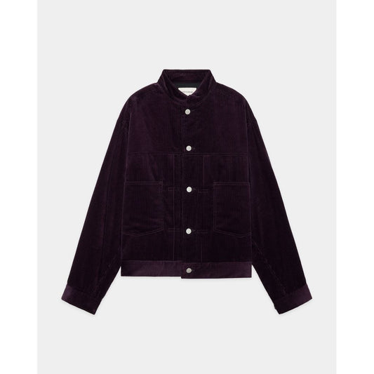 MARKAWARE Organic Cotton 6-Wale Corduroy Puffed Mandarin Collar Work Jacket