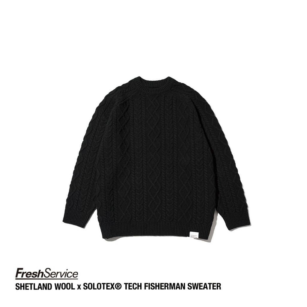 FreshService "SHETLAND WOOL × SOLOTEX® TECH FISHERMAN SWEATER"