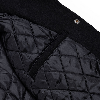 Civilist Wool Bomber Jacket - Black