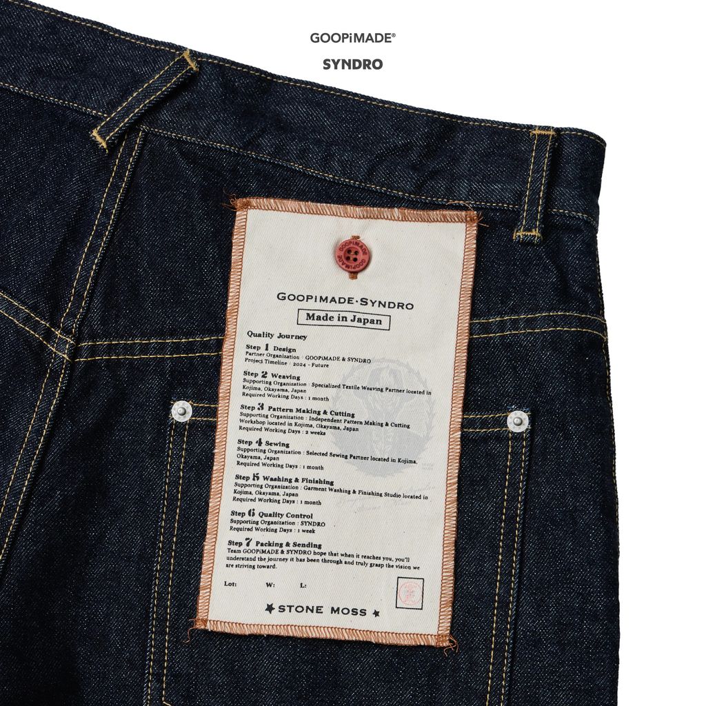 GOOPiMADE 01P-SYNC ARK DECK LOOSE JEANS - ONE WASH