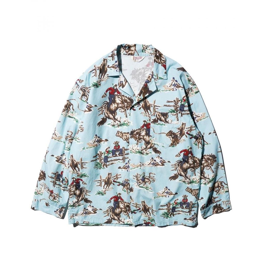 TOWNCRAFT  PRINTED PAJAMA JACKET