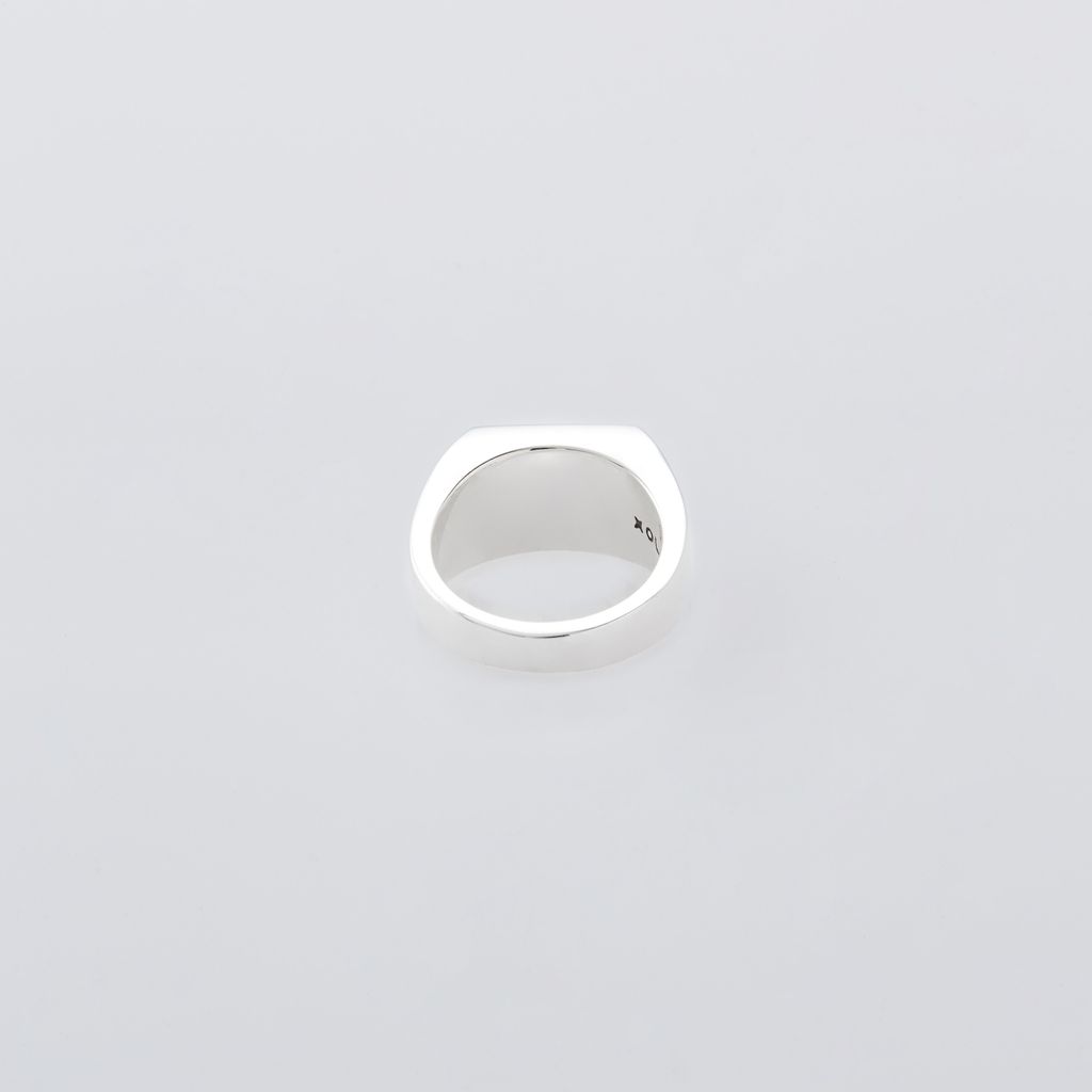 XOLO JEWELRY  Signet Ring with Black Flower