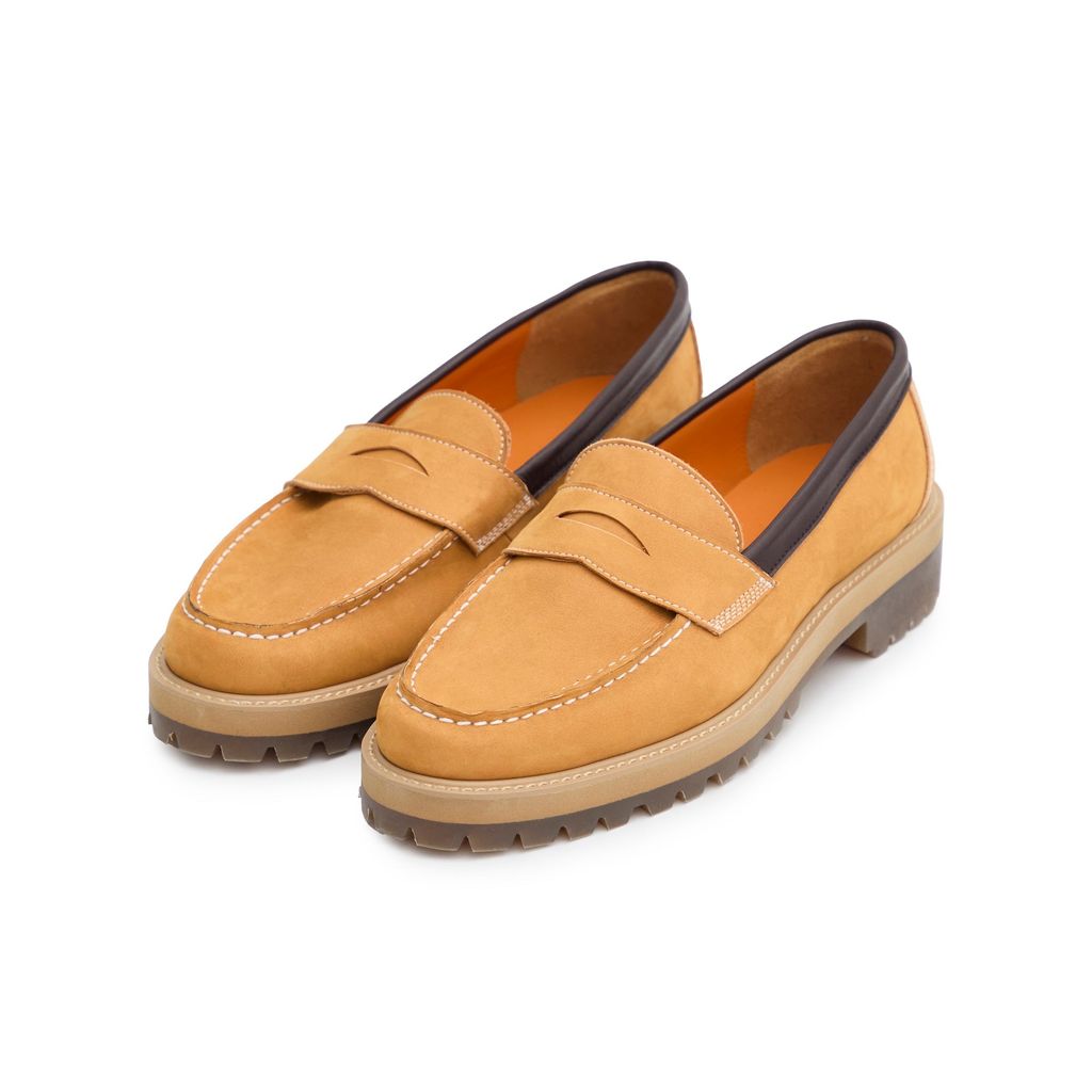 MAGIC STICK Basic Coin Loafer by Tomo & Co. (YELLOW NUBUCK)