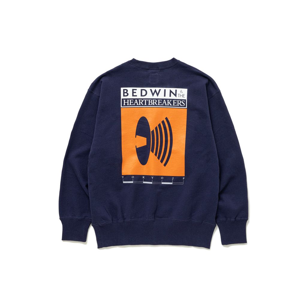 BEDWIN & THE HEARTBREAKERS L/S PRINTED C-NECK SWEAT 