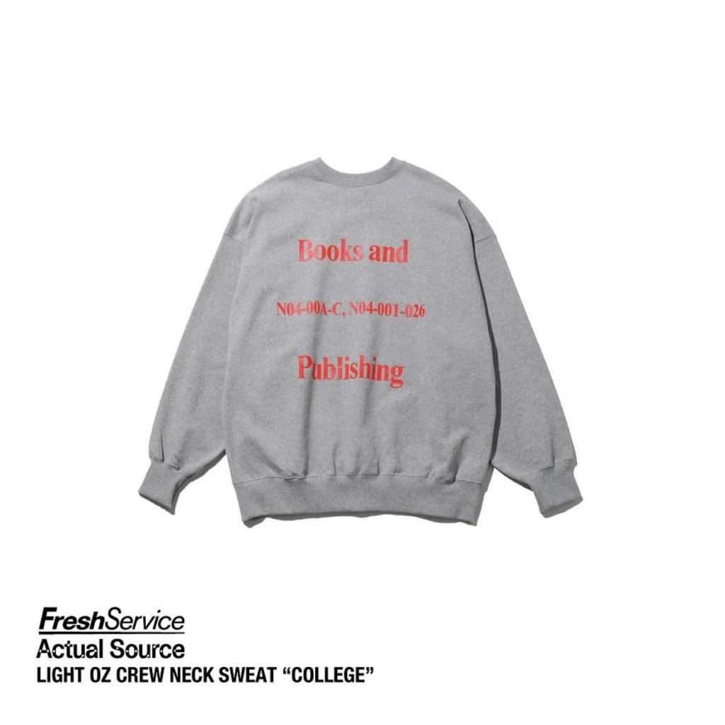 FreshService AS×S LIGHT OZ CREW NECK SWEAT "COLLEGE"