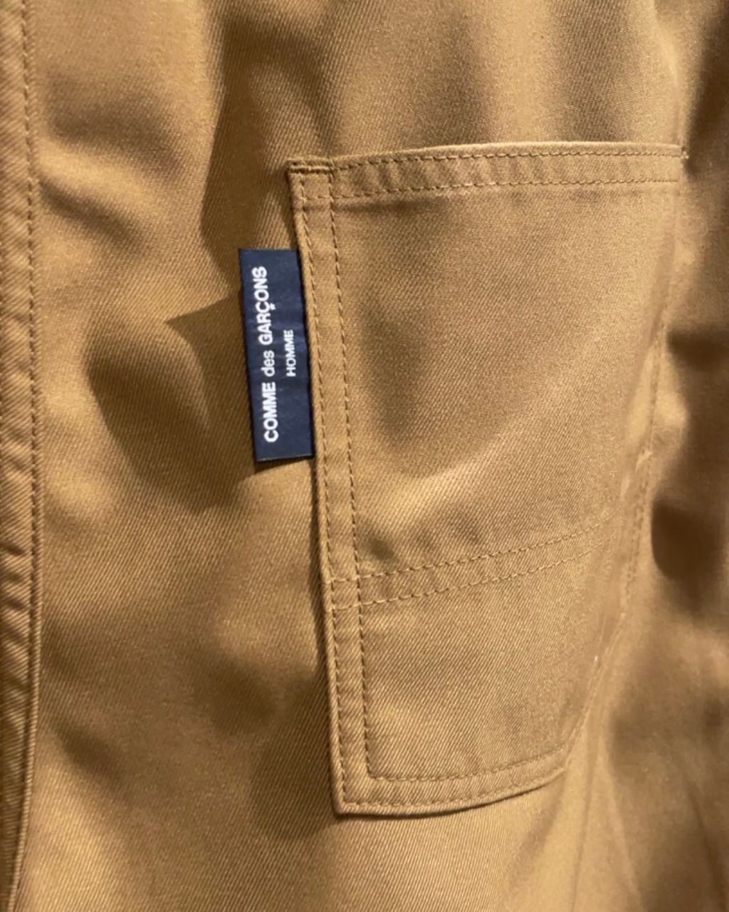 COMME des GARCONS HOMME エステルギャバ イージーパンツ BROWN