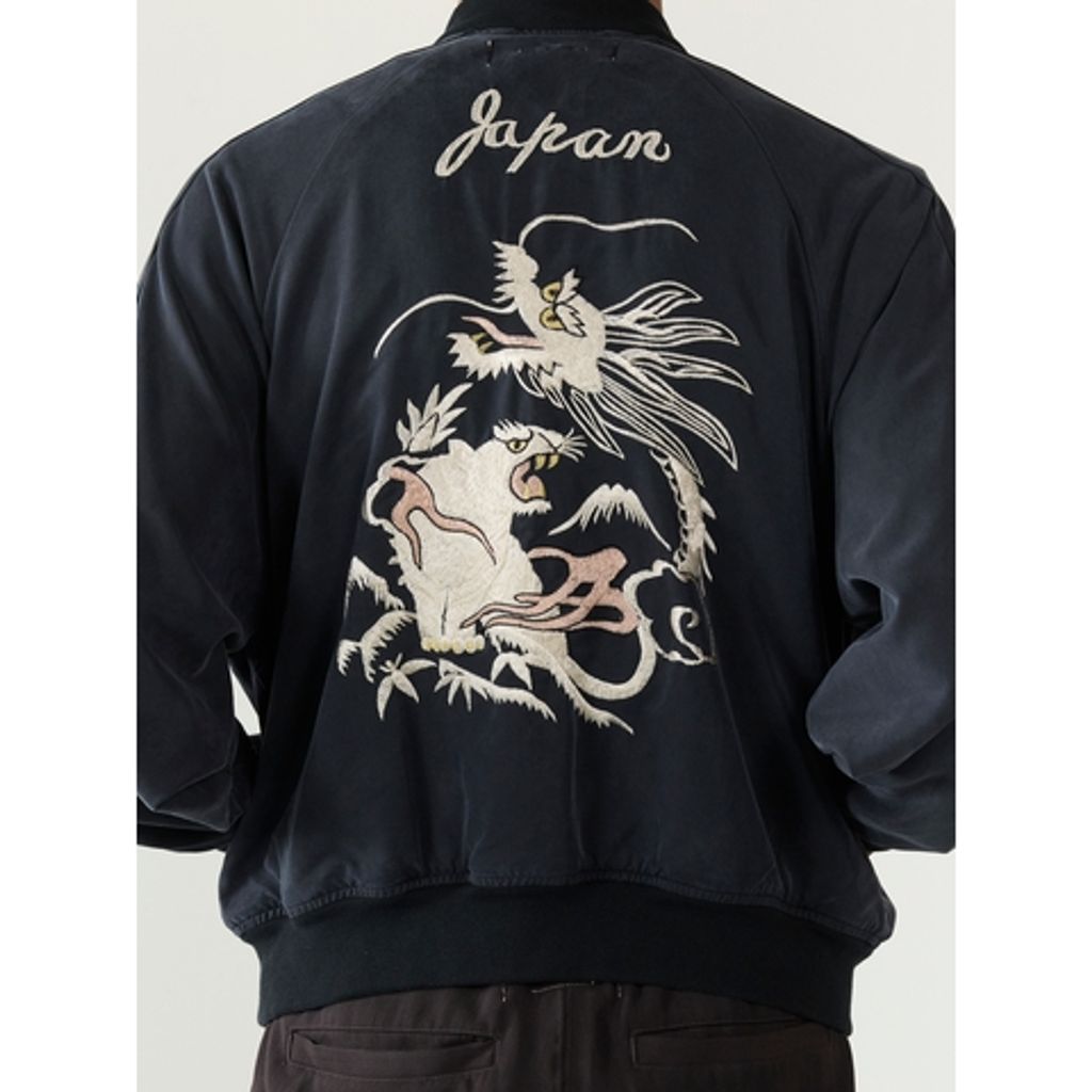 【予約商品】REMI RELIEF RN30389009 レーヨンフィブリルツイルスカジャン(刺繍：龍・虎)  26ss