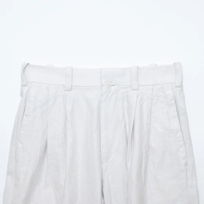 YAECA Chino Cloth Trousers Two Tuck Straight