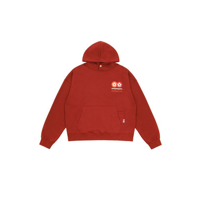 VANDY THE PINK CLASSIC FLOWER LOGO HOODIE （BURGUNDY）