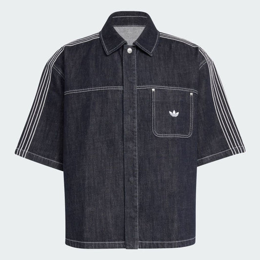 adidas originals オリジナルス デニム半袖ワーク シャツ（Indigo Denim）
