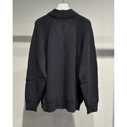 COMME des GARCONS HOMME BATONER W-NAME WOOL KNIT CARDIGAN（CHARCOAL）