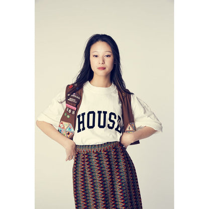 ISNESS MUSIC HOUSE FLOCKY PRINT T-SHIRT