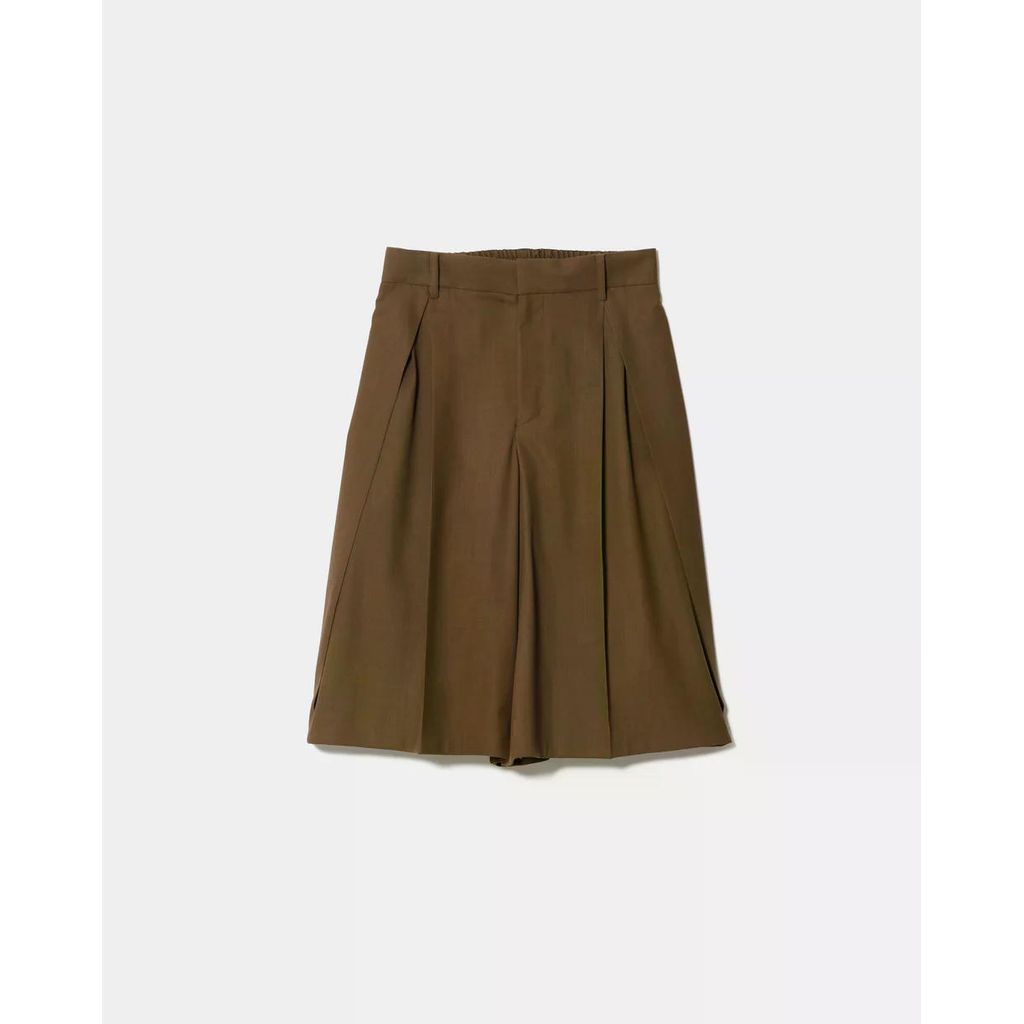 beautiful people  high twist gabardine three tuck shorts