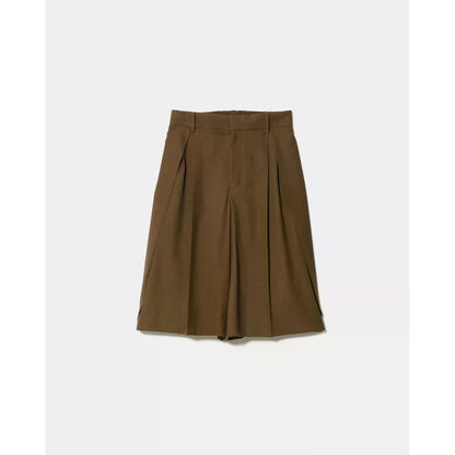 beautiful people  high twist gabardine three tuck shorts