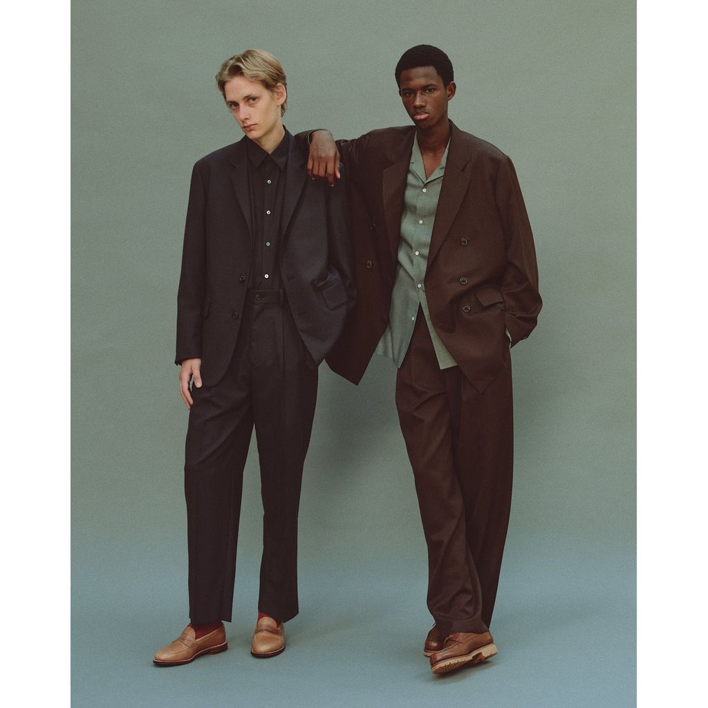 MARKAWARE  SUPER 160's WOOL GABARDINE DOUBLE BREASTED COMFORT JACKET