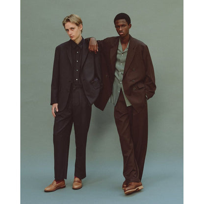 MARKAWARE  SUPER 160's WOOL GABARDINE DOUBLE BREASTED COMFORT JACKET