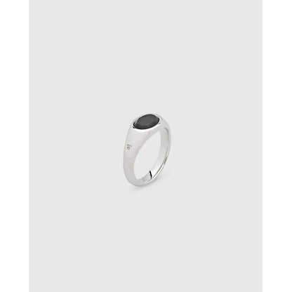 TOM WOOD Joe Ring Polished Onyx