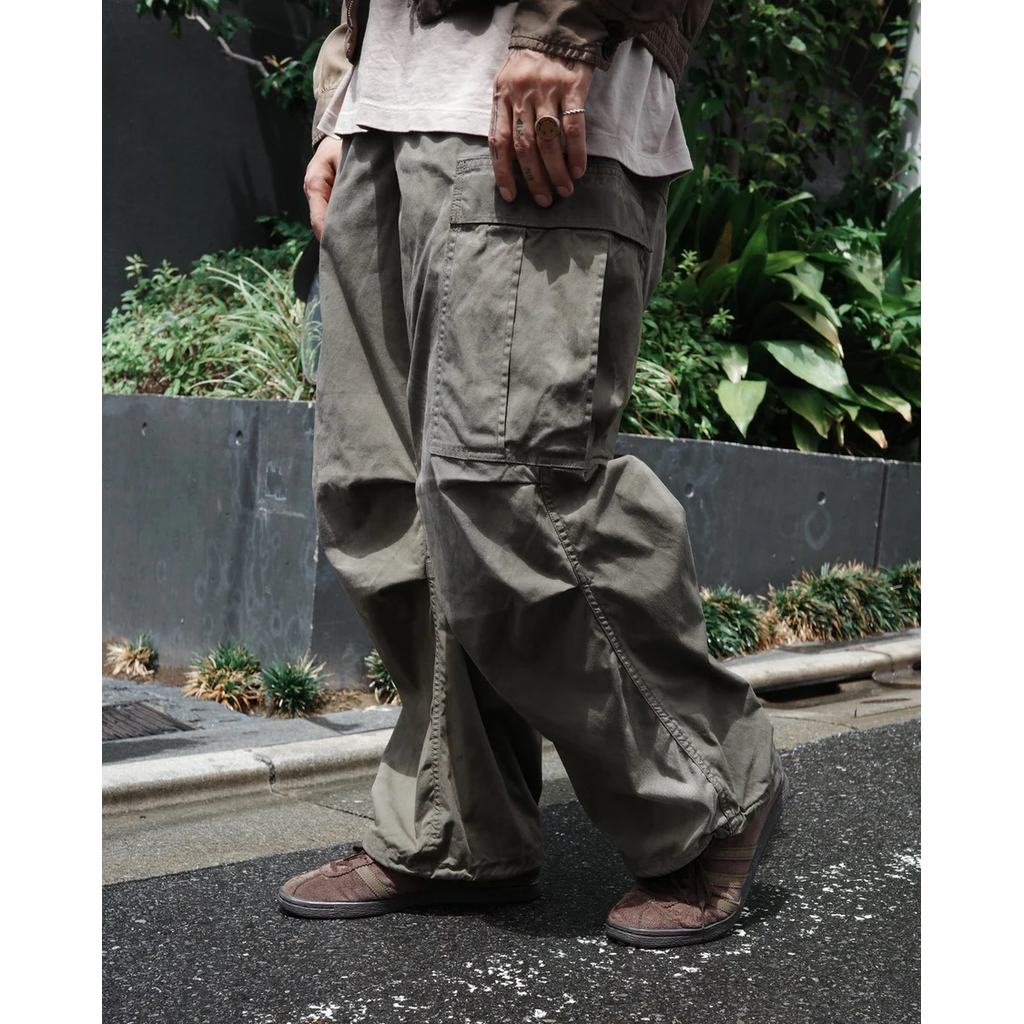 ANACHRONORM FADED CARGO EASY PANTS OLIVE