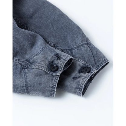 ANACHRONORM  FADED SULFUR DYED LINEN UTILITY JACKET
