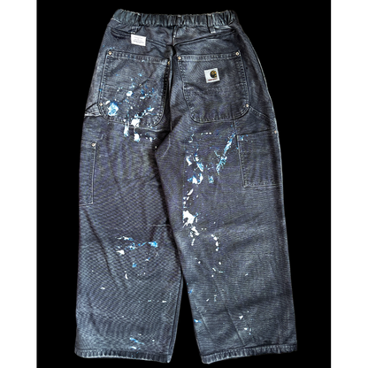 TALKING ABOUT THE ABSTRACTION PRINT DUCK WIDE PANTS
