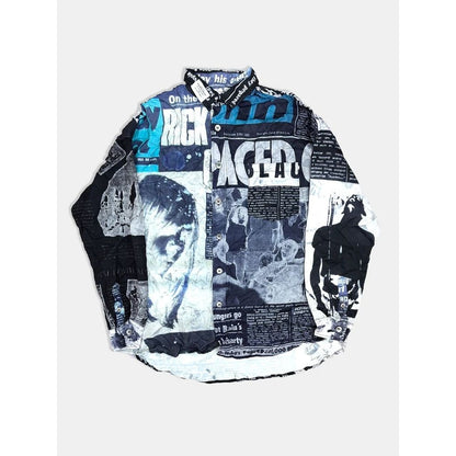 TALKING ABOUT THE ABSTRACTION NEWS PAPER SHIRTS 2627AW-SH-003
