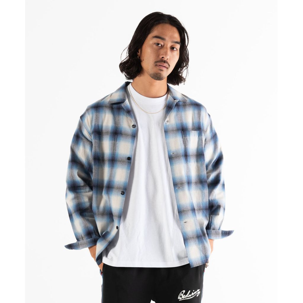 BEDWIN & THE HEARTBREAKERS FIVE BROTHER Ex. L/S CHECK SHIRT "VIN"