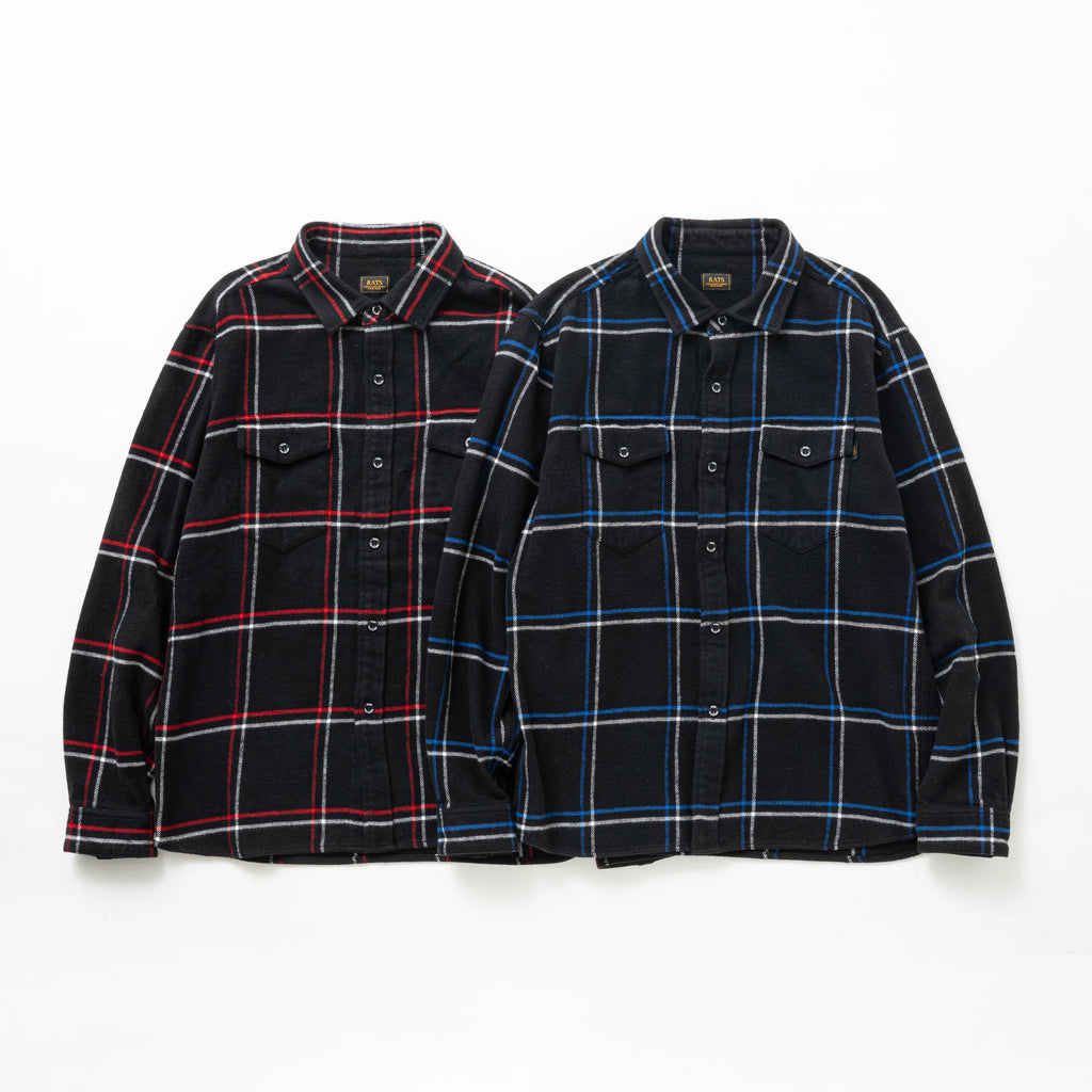 RATS COTTON FLANNEL CHECK SHIRT