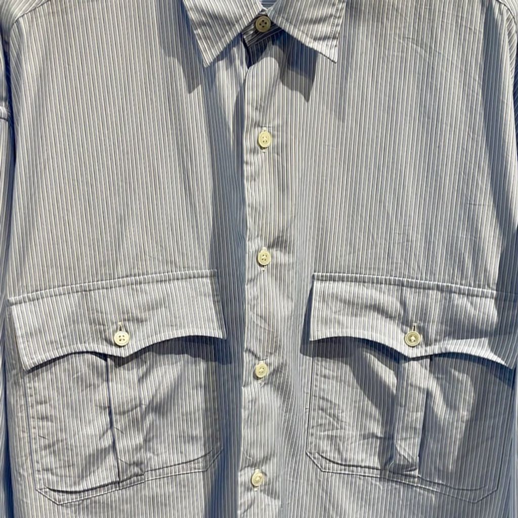 PORTER CLASSIC ROLL UP STRIPE SHIRT