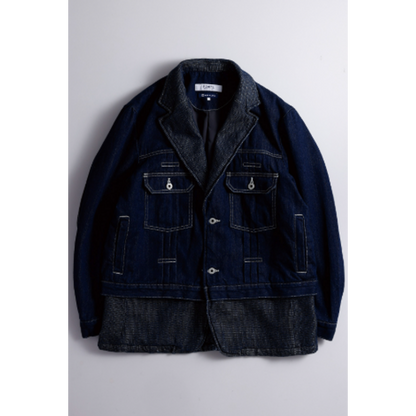 FDMTL FA26JK42R  PLEATS LAPEL JACKET RINSE