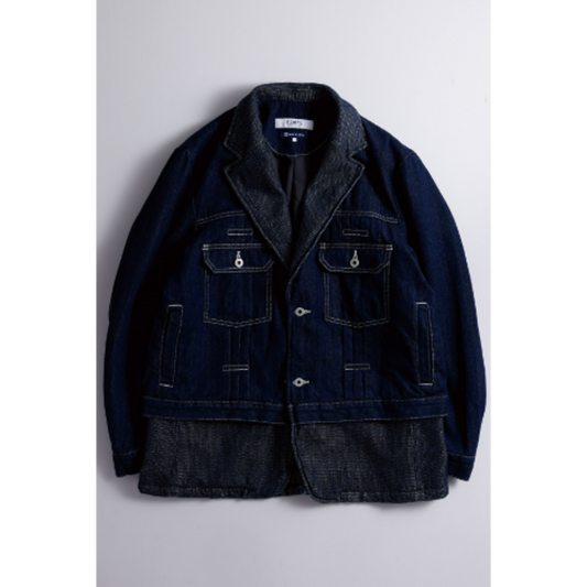 FDMTL FA26JK42R  PLEATS LAPEL JACKET RINSE