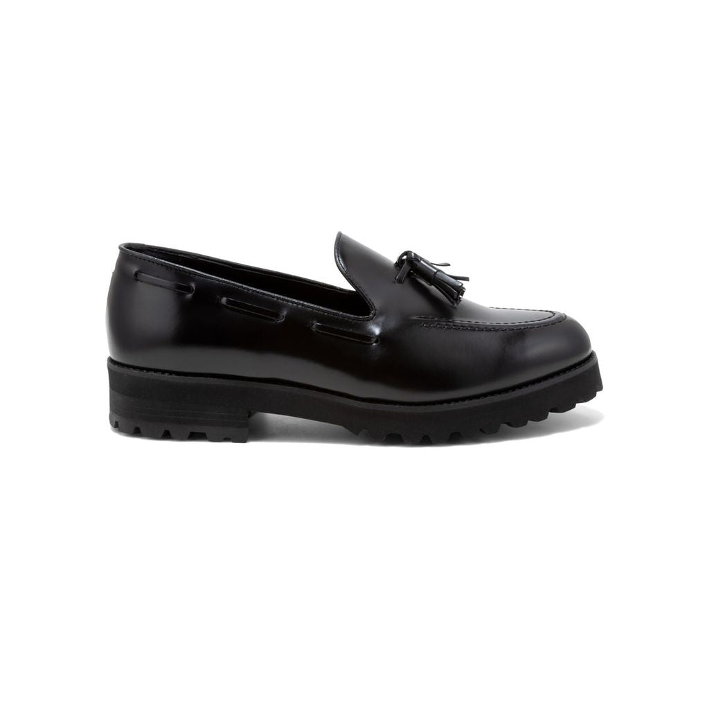KENFORD MENS TANK SOLE TASSEL LOAFERS / BLACK