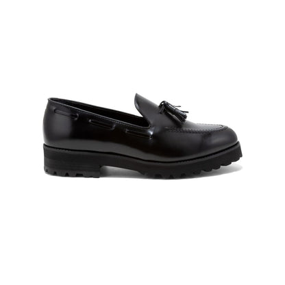 KENFORD MENS TANK SOLE TASSEL LOAFERS / BLACK