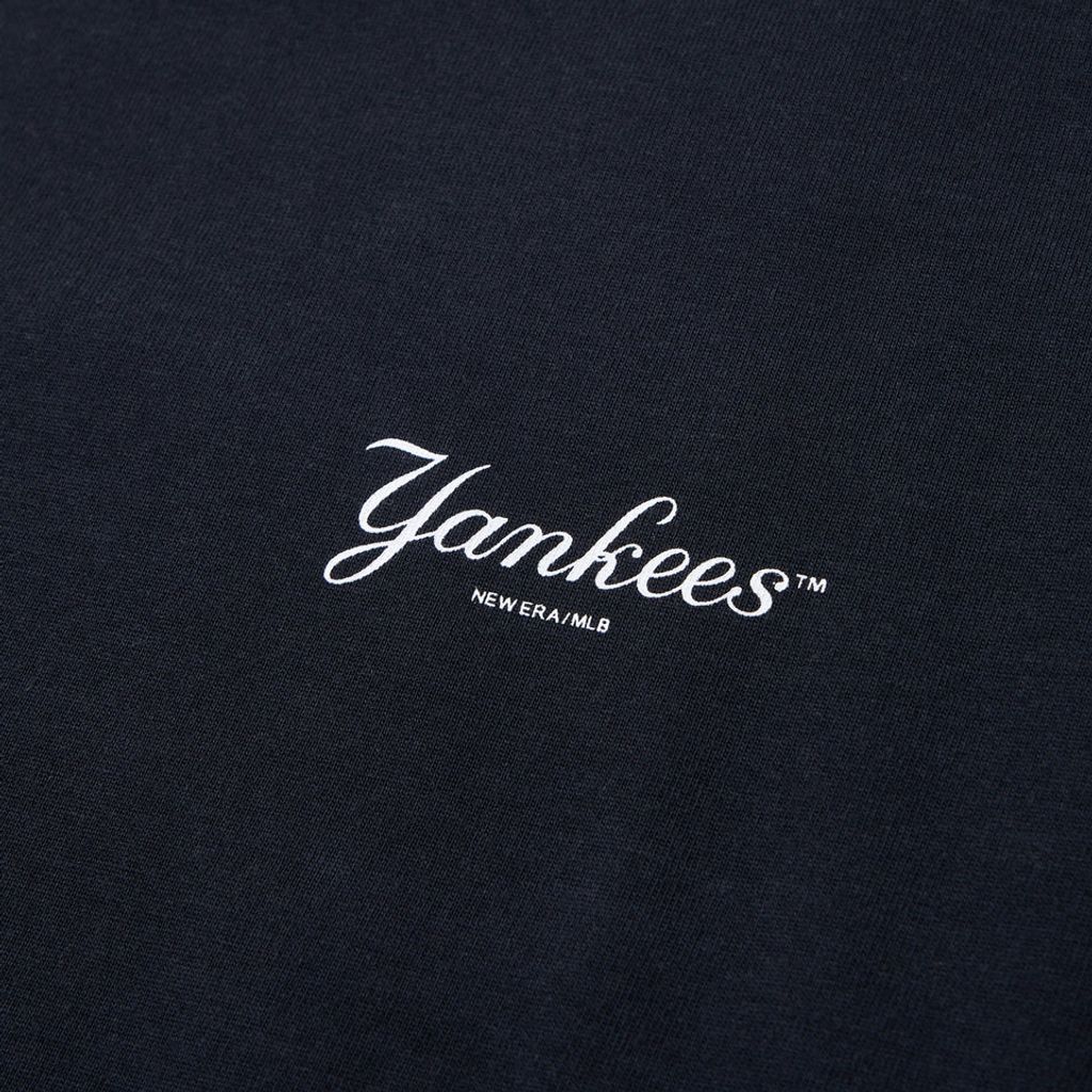 NEW ERA 長袖 コットン Tシャツ ニューヨーク・ヤンキース ネイビー レギュラーフィット