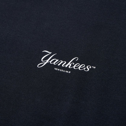 NEW ERA 長袖 コットン Tシャツ ニューヨーク・ヤンキース ネイビー レギュラーフィット