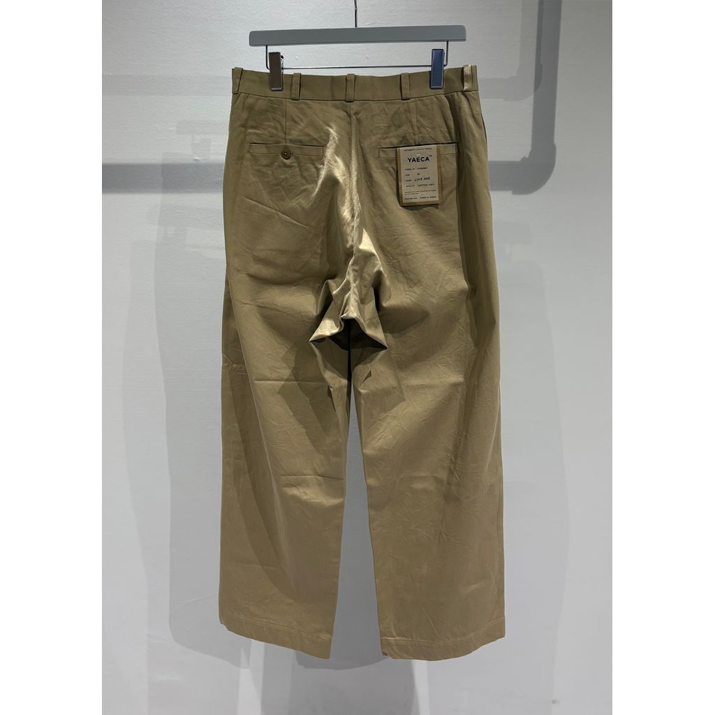 YAECA M チノパンツ ワイドストレート Chino Trousers, Wide Straight