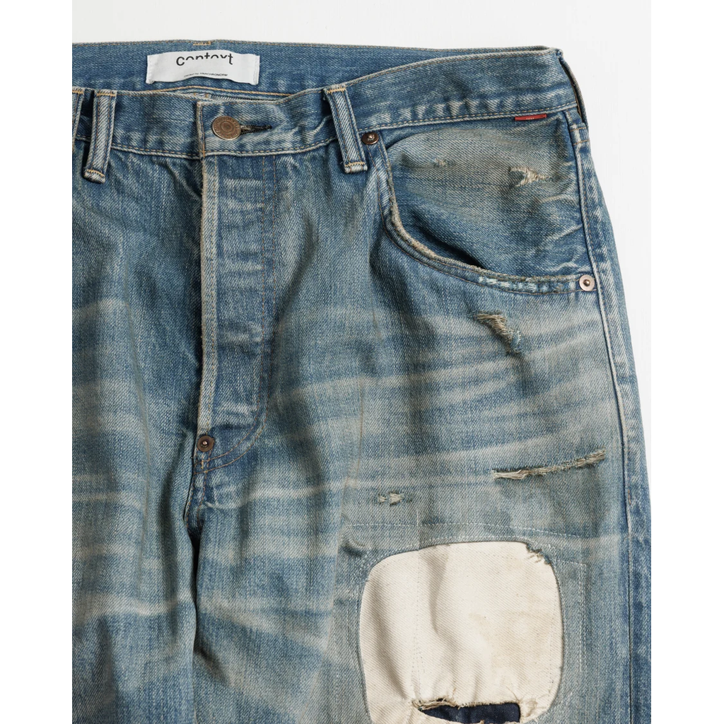 ANACHRONORM CONTEXT-001-R1 REGULAR TAPERED 5P PANTS INDIGO (REMAKE)