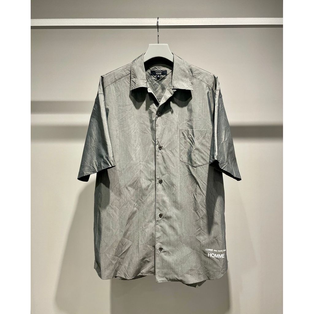COMME des GARCONS HOMME コットンエステルブロード 製品加工 シャツ（CHARCOAL）