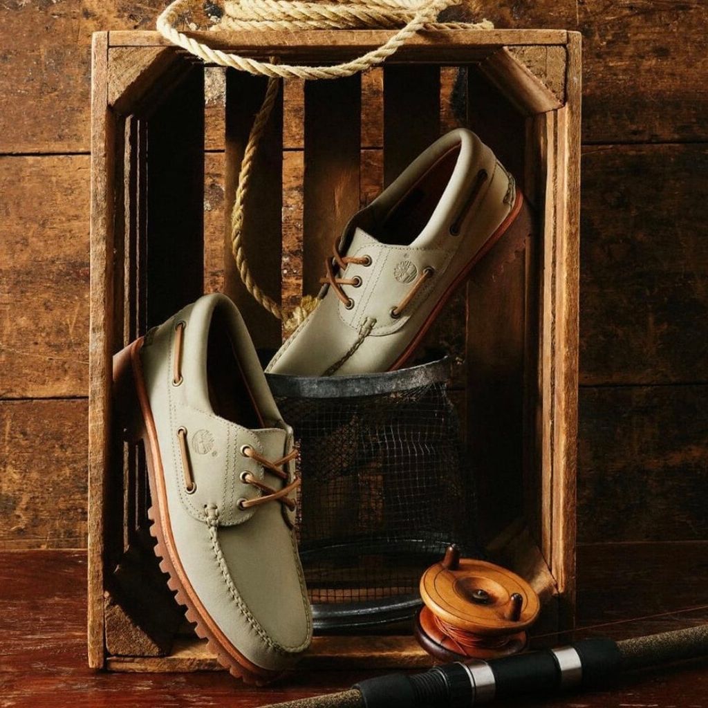 Timberland スリーアイ(3eye) ラグ ハンドソーン ボート シューズ メンズ (ライトベージュ）