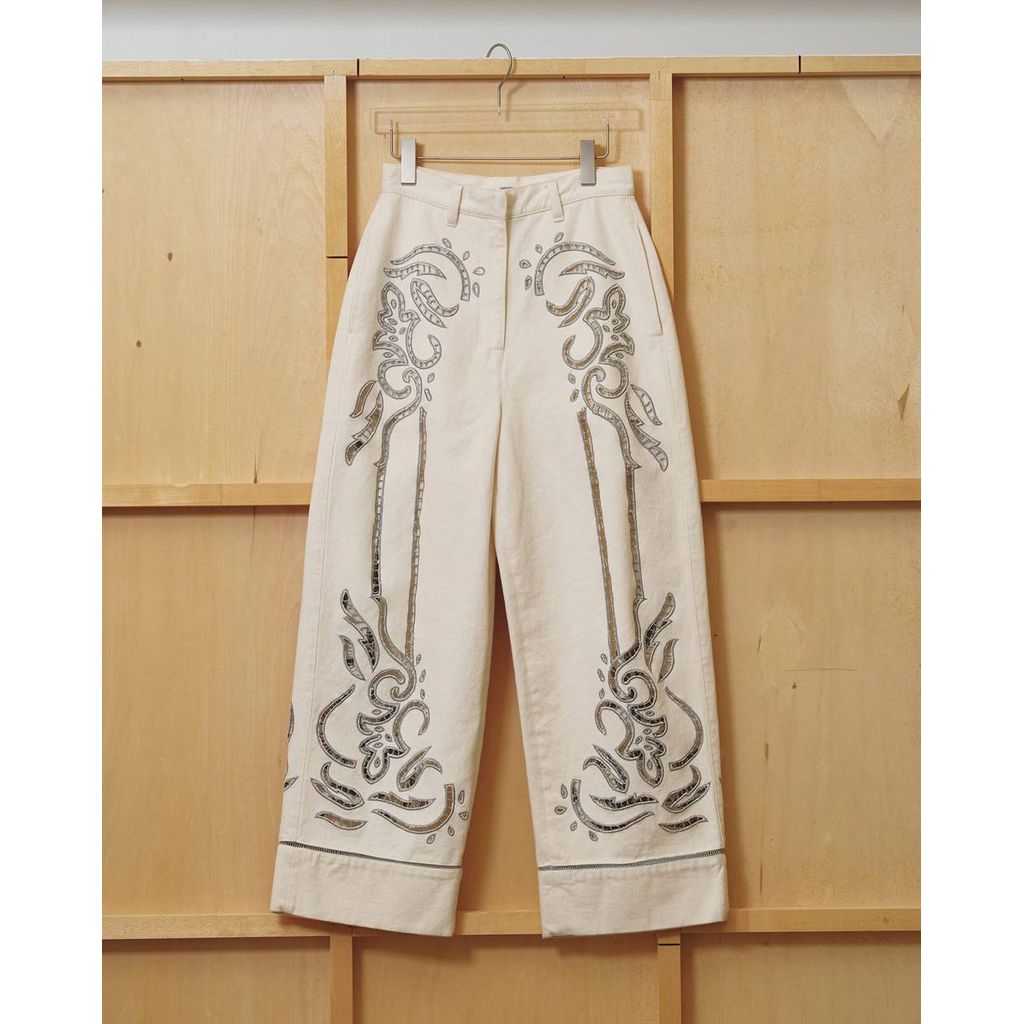 TODAYFUL Cut Lace Twill Pants