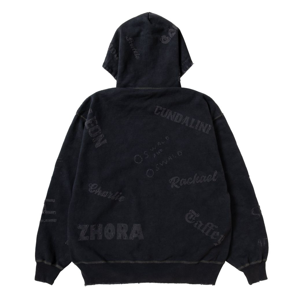 NEXUSVII.  DAMAGED ZIP UP HOODY