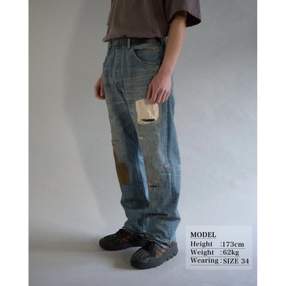 ANACHRONORM CONTEXT-001-R1 REGULAR TAPERED 5P PANTS INDIGO (REMAKE)