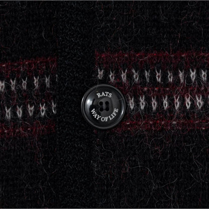 RATS MOHAIR CHECK CARDIGAN