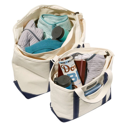 L.L.Bean Boat and Tote Zip-Top with Pocket(Natural/Natural)