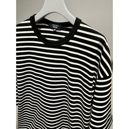 COMME des GARCONS HOMME コットン天竺 ボーダー切替え TEE（BLACK）