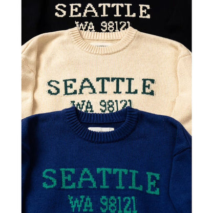 ANACHRONORM AN249 SEATTLE JACQUARD KNIT BLACK