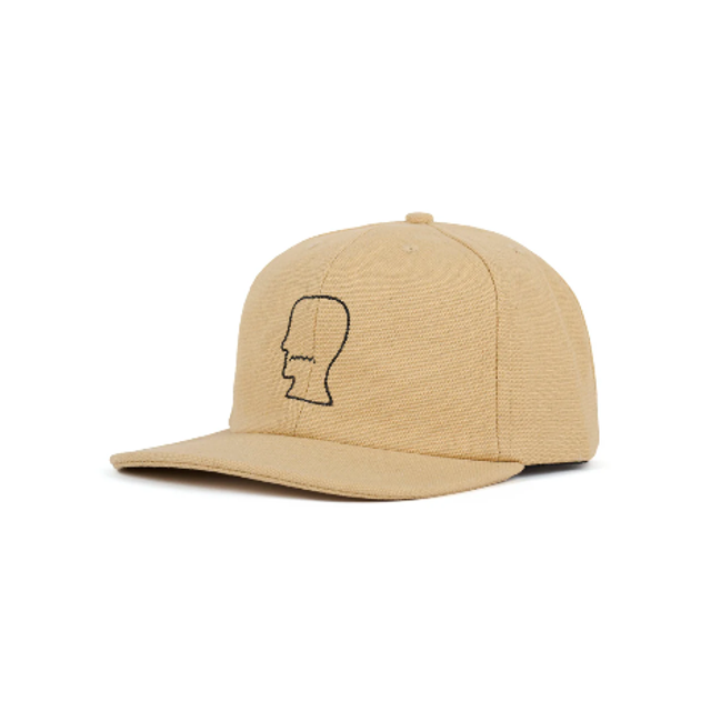 BRAIN DEAD WASHED TWILL LOGOHEAD HAT - OCHRE