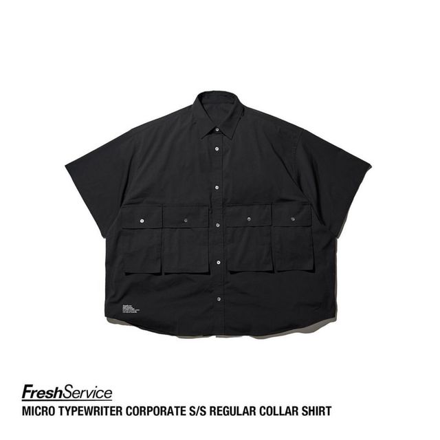 FreshService "MICRO TYPEWRITER FLAP POCKET S/S SHIRT"