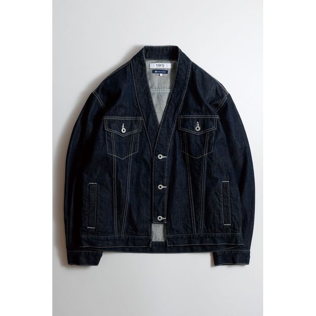 FDMTL DENIM HAORI JACKET RINSE