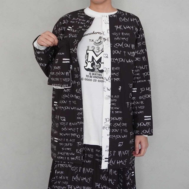 THOMAS MAGPIE original print coat black