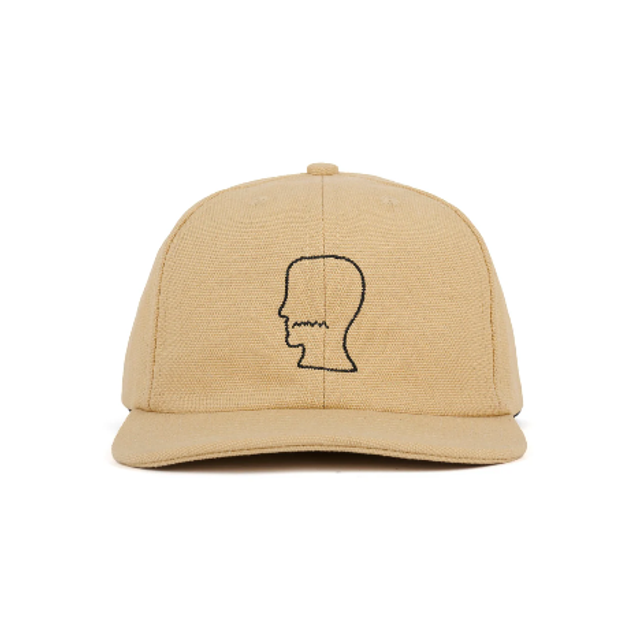 BRAIN DEAD WASHED TWILL LOGOHEAD HAT - OCHRE